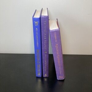 Lot of (3)  Purple Decorative Embossed Staging/Display Books